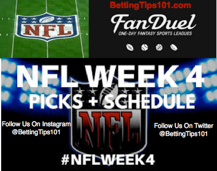 Week 4 NFL Lineups For FanDuel & DraftKings